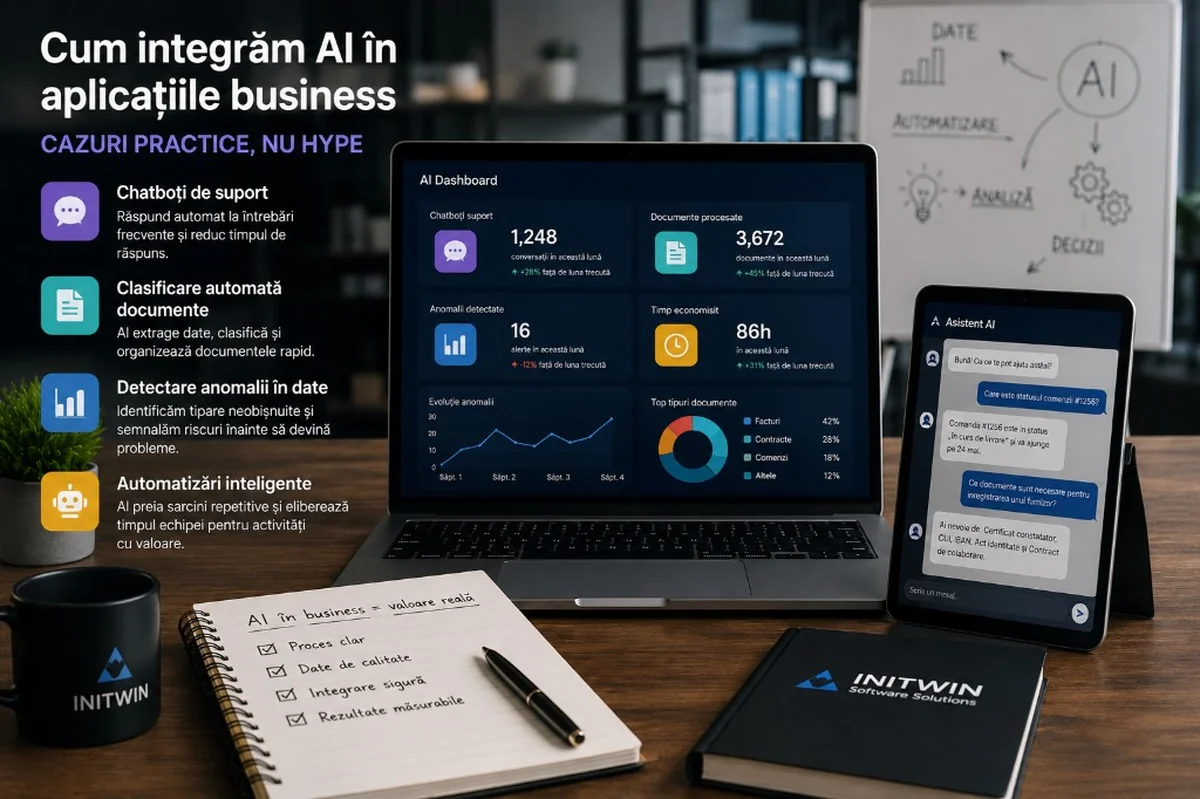 Cum integrăm AI în aplicațiile business pe care le construim: cazuri practice, nu hype