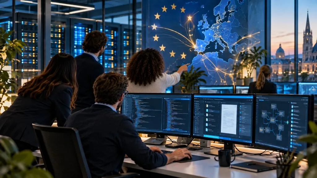 Ilustrație pentru articolul „Software suveran: dezvoltat în Europa, pentru europeni”